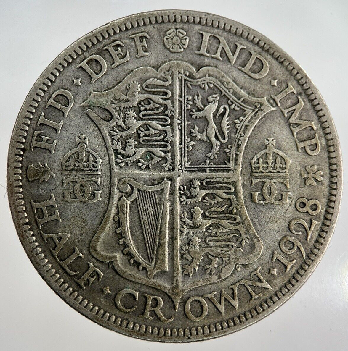 1928 George V Half - Crown Silver Coin | Fine Collectable Grade