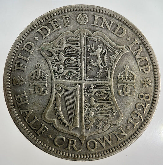 1928 George V Half - Crown Silver Coin | Fine Collectable Grade
