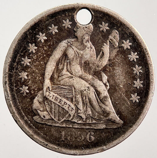 1856 US USA Liberty Seated Half Dime | Silver Coin | Collectable Grade | a480