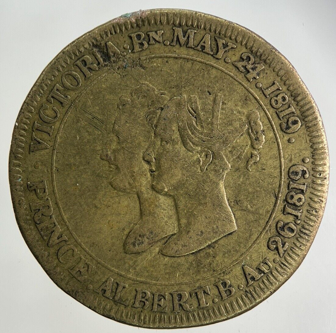 1840 Victoria Prince Albert Marriage Token Coin | Fine Collectable Grade