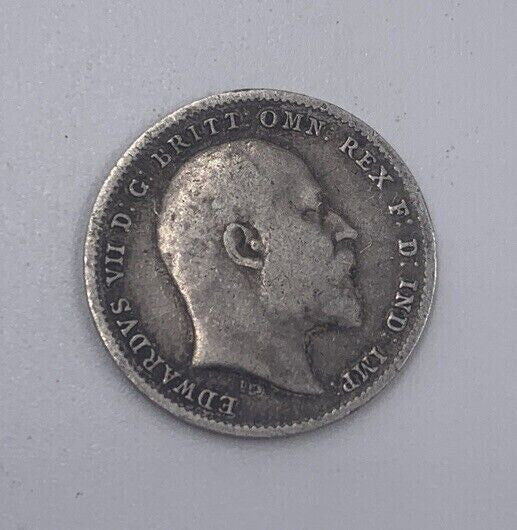 1902 Edward VII Threepence | British Silver Coin | Fine Collectable Grade | a070
