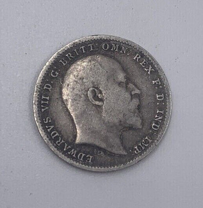 1902 Edward VII Threepence | British Silver Coin | Fine Collectable Grade | a070