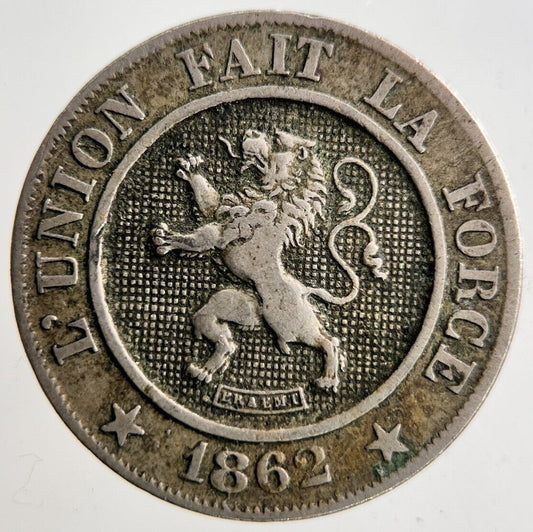 1862 Belgium 10 Centimes Coin | Fine Collectable Grade