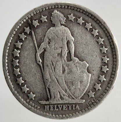 1908 Switzerland Swiss 1/2 Half Franc Silver Coin | Fine Collectable Grade