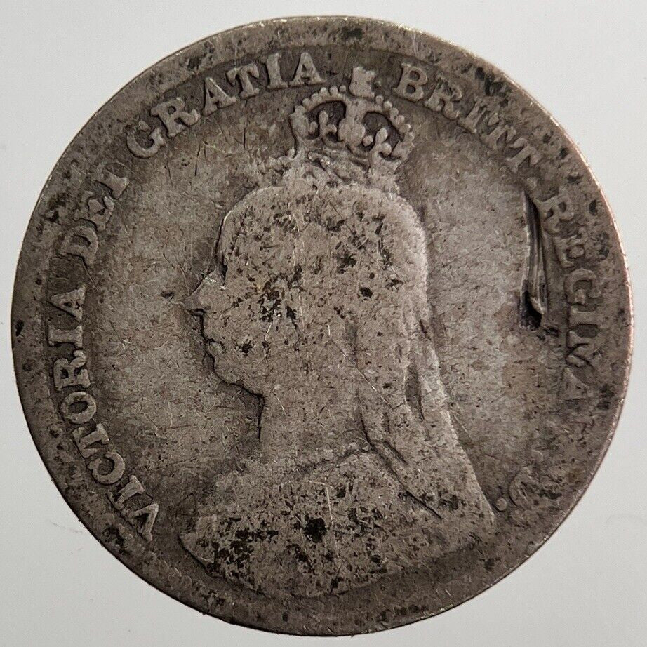 1890 Victoria Threepence Silver Coin | Collectable Grade | a7224