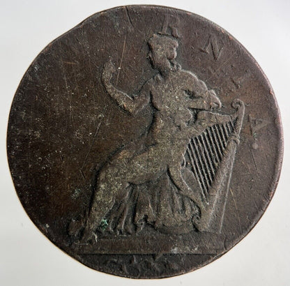 19th Century Hibernia Token Half - Penny Coin | Collectable Grade