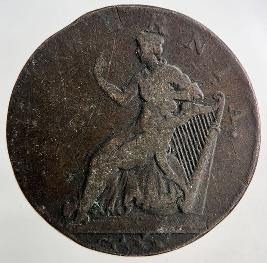 19th Century Hibernia Token Half - Penny Coin | Collectable Grade