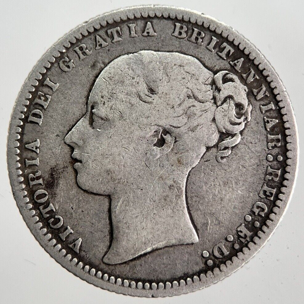1875 Die-50 Victoria Shilling Silver Coin | Collectable Grade | a7125