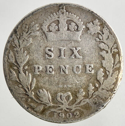 1902 Edward VII Sixpence Silver Coin | Collectable Grade
