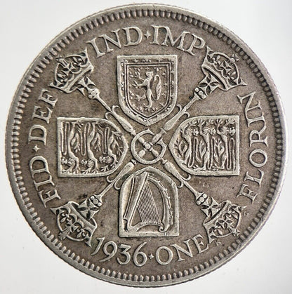 1936 George V Florin Silver Coin | Very High Grade