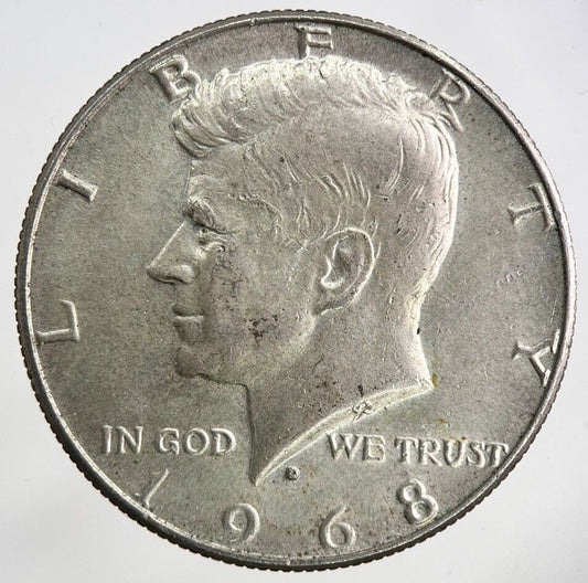 1968 - D US USA Kennedy Silver Half Dollar Coin | Very High Grade