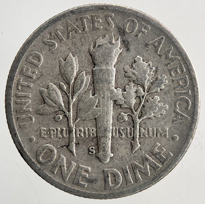 1948 - S US USA Roosevelt Dime Silver Coin | Fine Collectable Grade