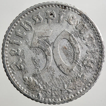 1942-E Germany Nazi 50 Pfennig Coin | Collectable Grade | a4972