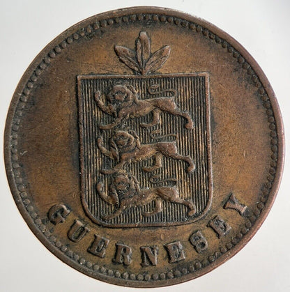 1858 Guernsey 4 Doubles Coin | Very High Grade | a5252