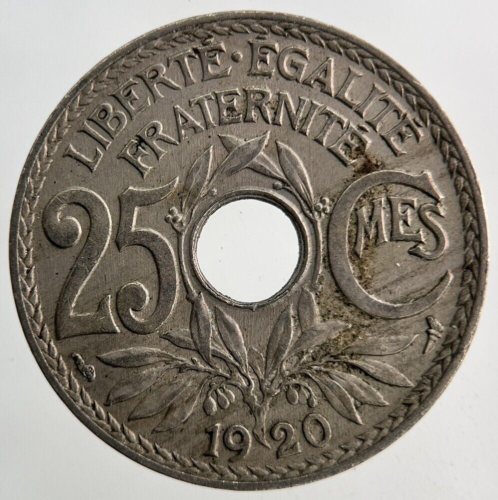 1920 France 25 Centimes Coin | Fine Collectable Grade