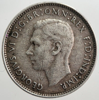 1943 - D Australia Sixpence Silver Coin | Fine Collectable Grade | a7645
