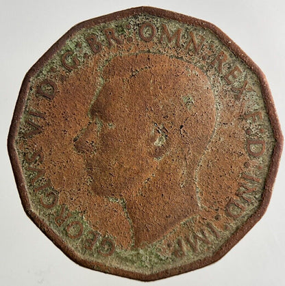 1942 George VI Threepence Coin | Fair Grade