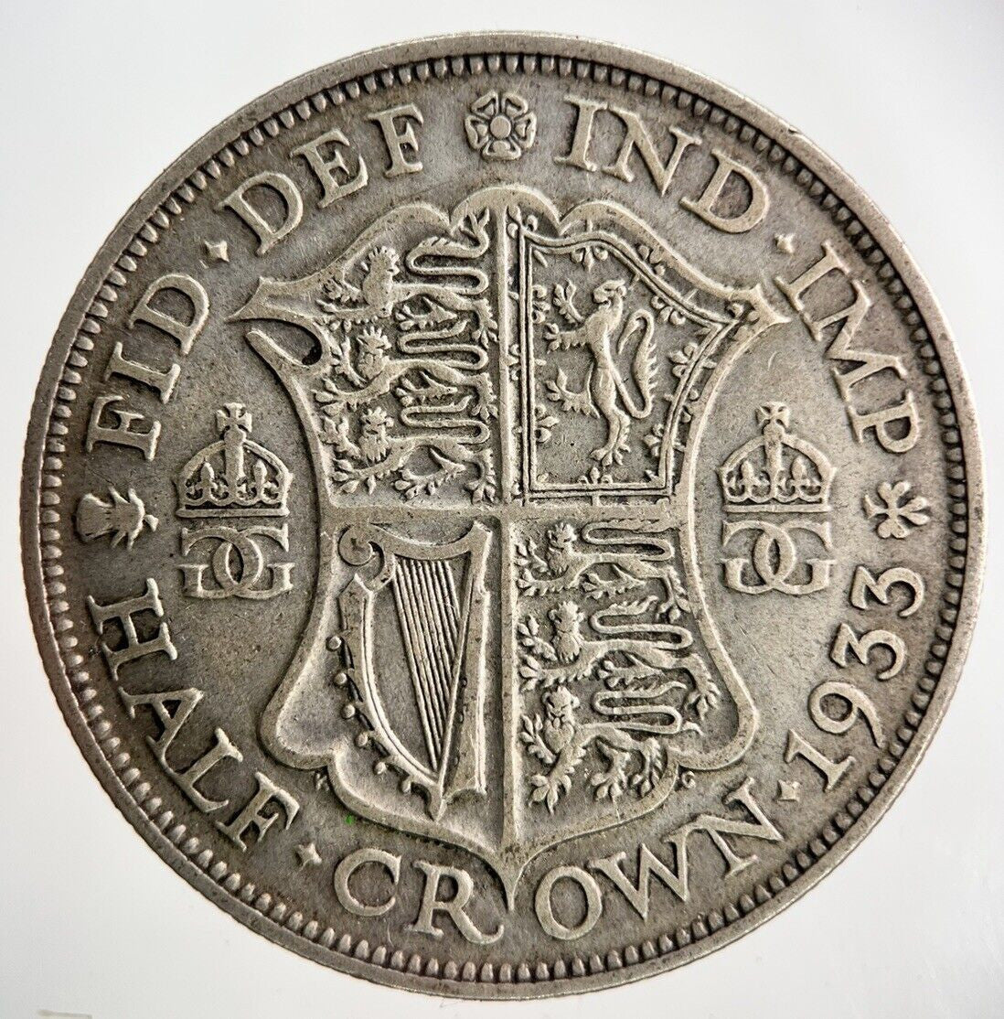 1933 George V Half - Crown Silver Coin | Fine Collectable Grade