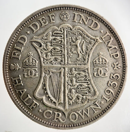 1933 George V Half - Crown Silver Coin | Fine Collectable Grade
