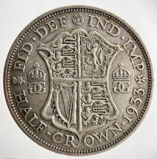1933 George V Half - Crown Silver Coin | Fine Collectable Grade