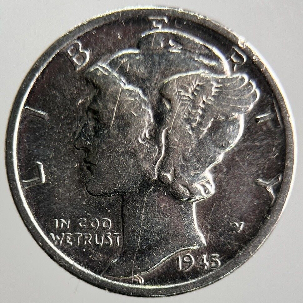 1945 - D US USA Mercury Dime Silver Coin | Collectable Grade | a4082