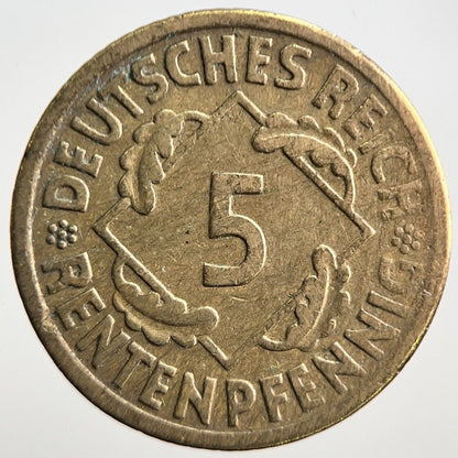 1924 - A Germany 5 Pfennig Coin | Collectable Grade | a3086