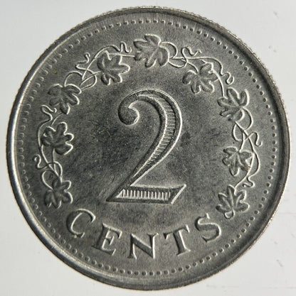 1977 Malta 2 Cents Coin | Fine Collectable Grade