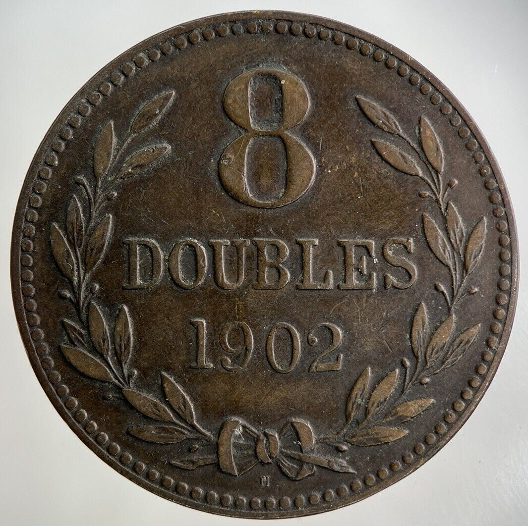 1902 Guernsey 8 Doubles Coin | Collectable Grade