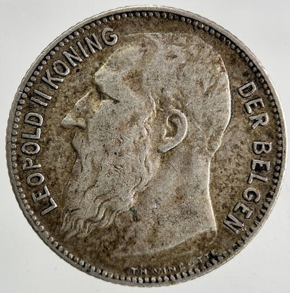 1909 Belgium 1 Franc Silver Coin | Fine Collectable Grade