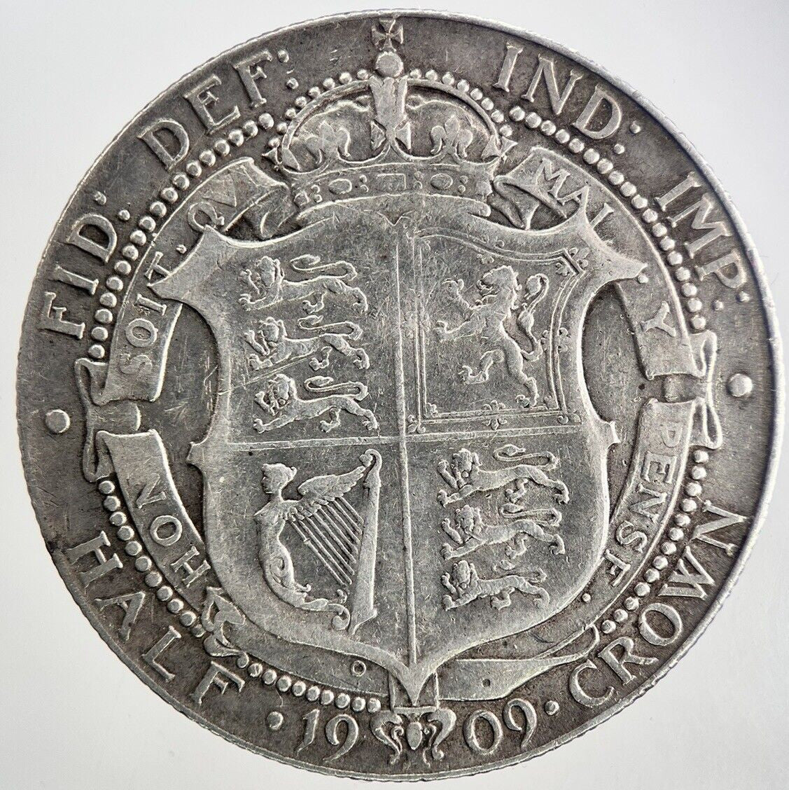 1909 Edward VII Half-Crown Silver Coin | Fine Collectable Grade | a9548