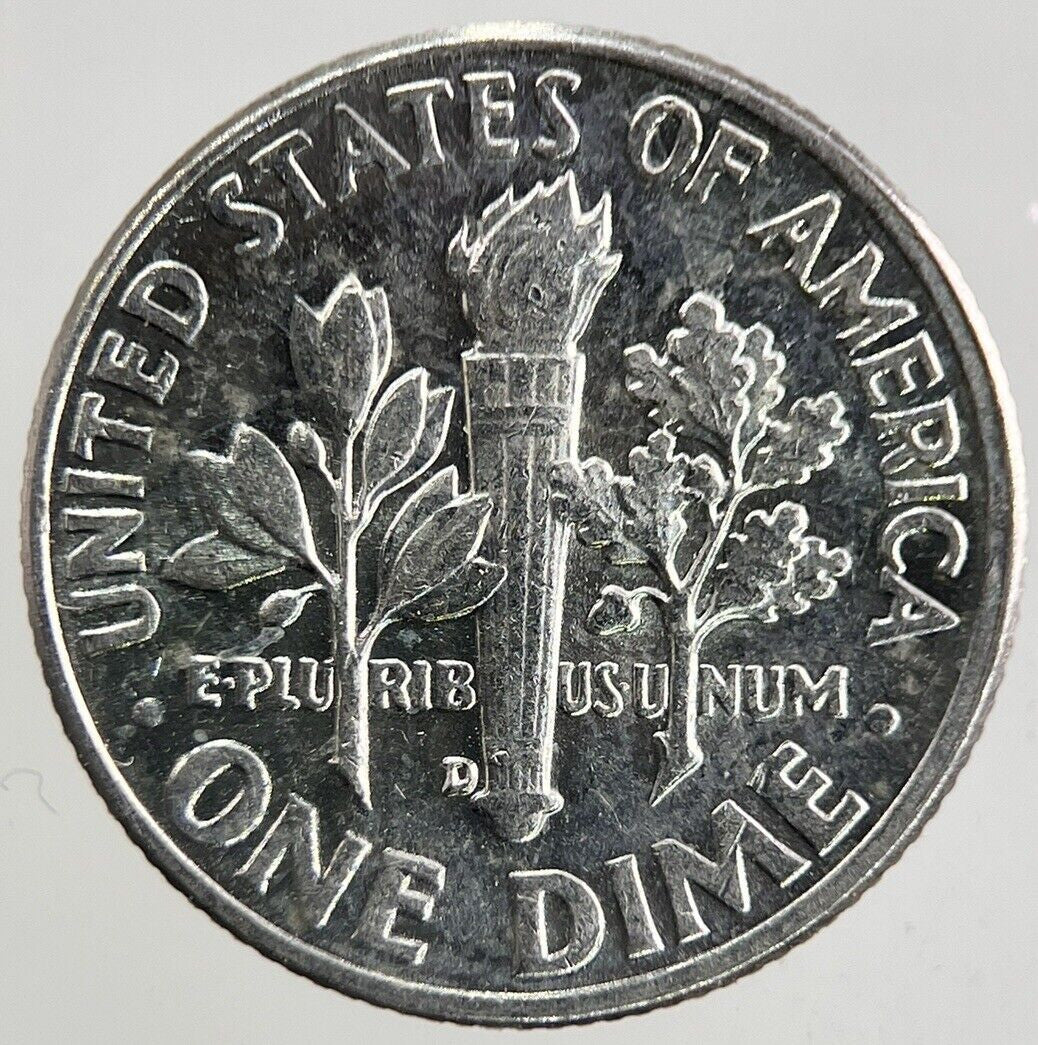 1957 - D US USA Roosevelt One Dime Silver Coin | Very High Grade