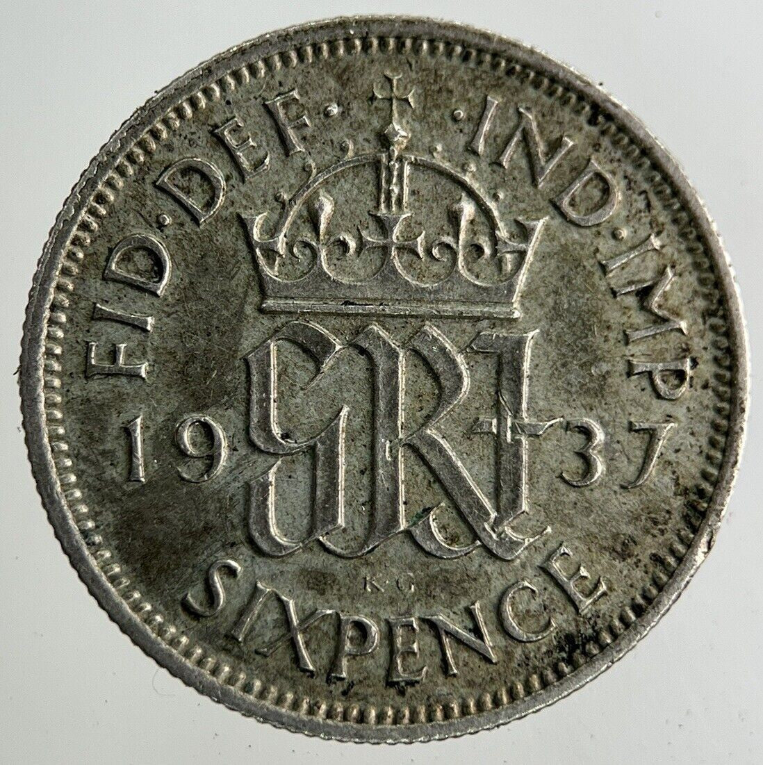 1937 George VI Sixpence Silver Coin | Very High Grade