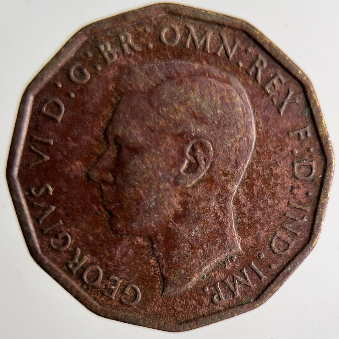 1943 George VI Brass Threepence Coin | Fine Collectable Grade