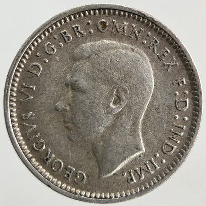 1944 - S Australia Threepence Silver Coin | Fine Collectable Grade