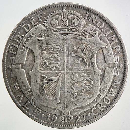 1927 George V Half - Crown Silver Coin | Fine Collectable Grade