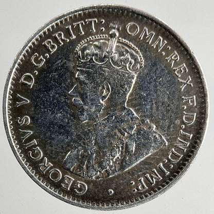 1918 - M Australia Threepence Silver Coin | Fine Collectable Grade