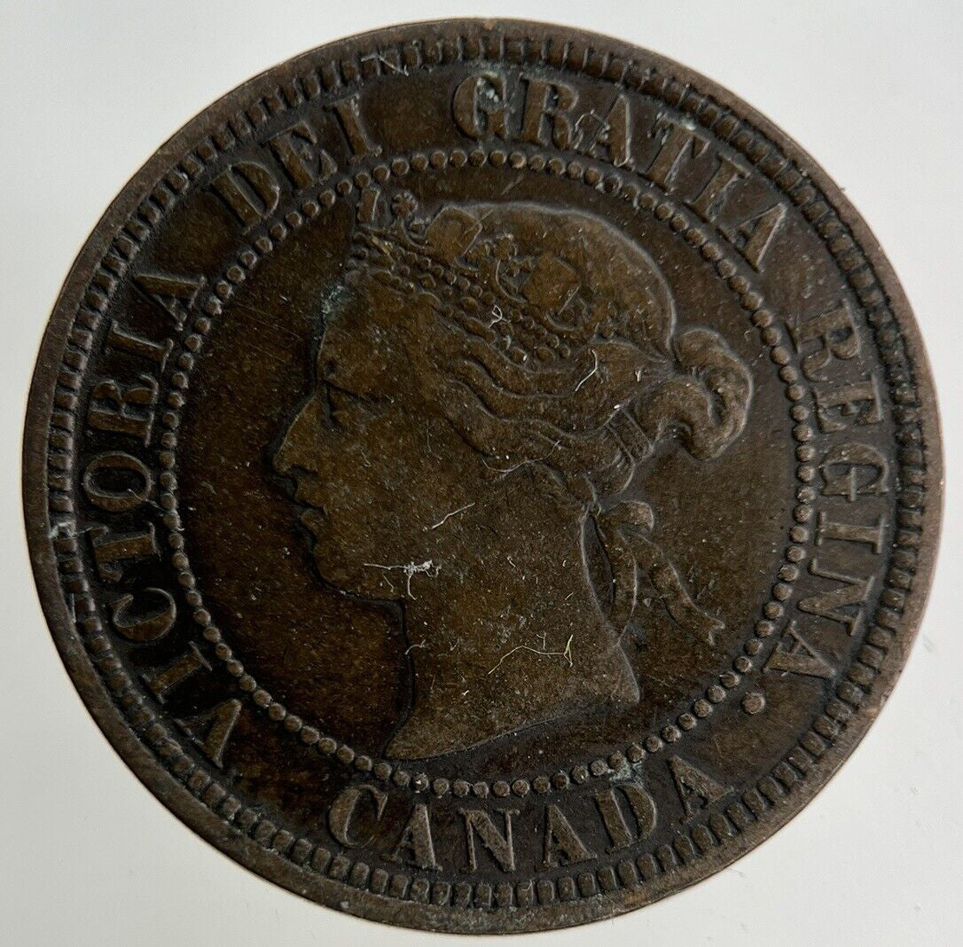 1876 - H Canada One Cent Coin | Fine Collectable Grade