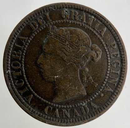 1876 - H Canada One Cent Coin | Fine Collectable Grade