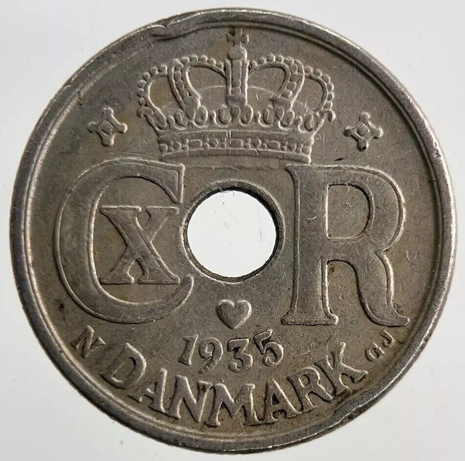 1935 Denmark 10 Ore Coin | Fine Collectable Grade