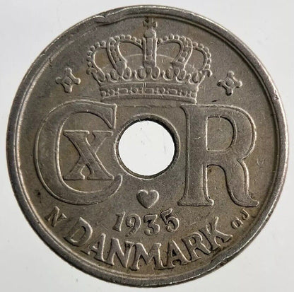1935 Denmark 10 Ore Coin | Fine Collectable Grade