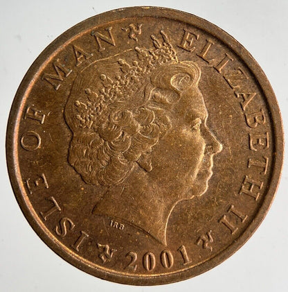 2001 Isle Of Man 1p One Penny Coin | Very Fine Grade