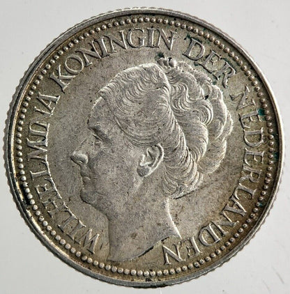 1941 Netherlands 25 Cents Silver Coin | Very High Grade