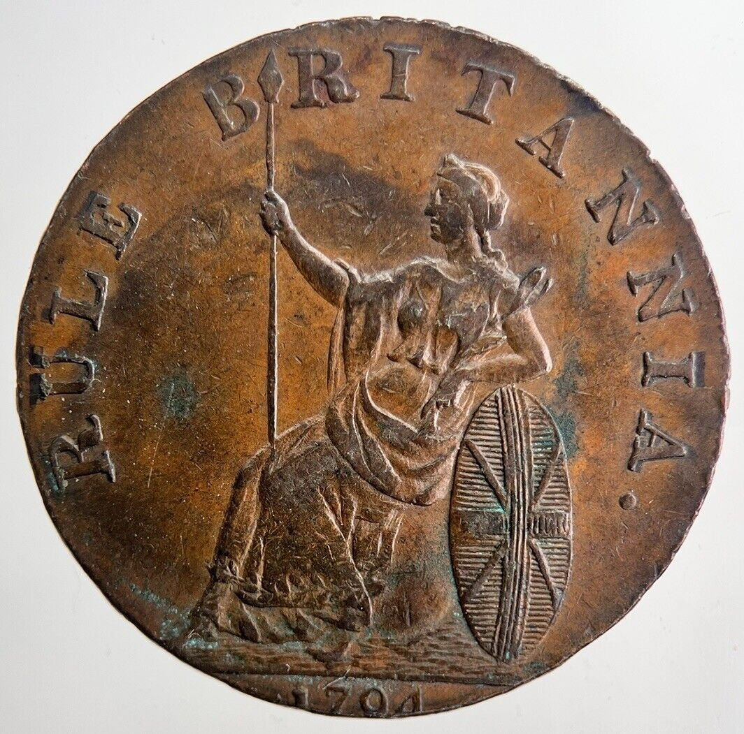 1794 Rule Britannia Half - Penny Token Coin | Very High Grade | a6527