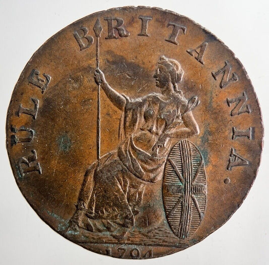 1794 Rule Britannia Half - Penny Token Coin | Very High Grade | a6527