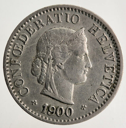 1900 Switzerland Swiss 5 Rappen Coin | Fine Collectable Grade