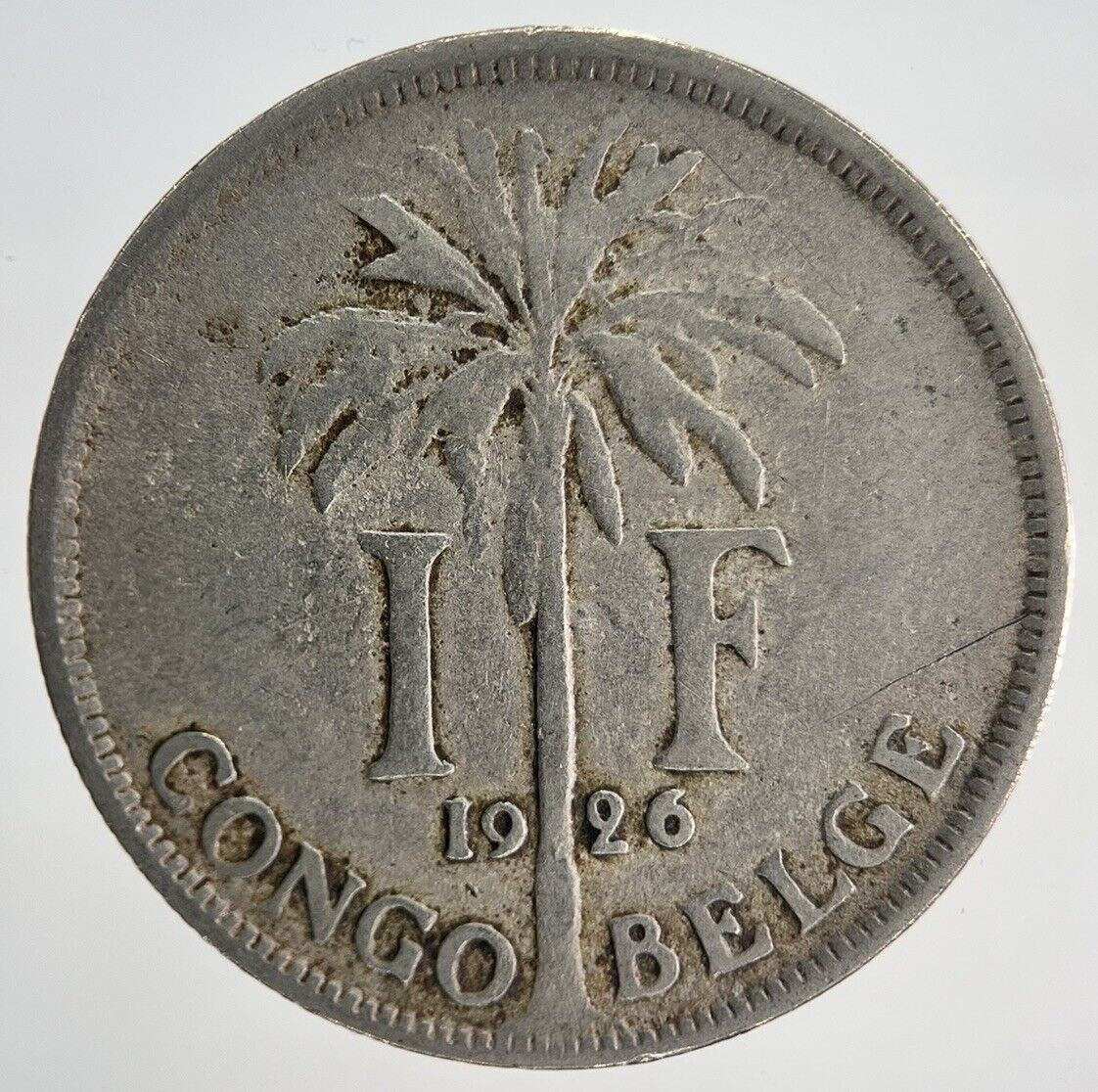 1926 1 One Franc Belgian Congo Coin | Collectable Grade | a1955