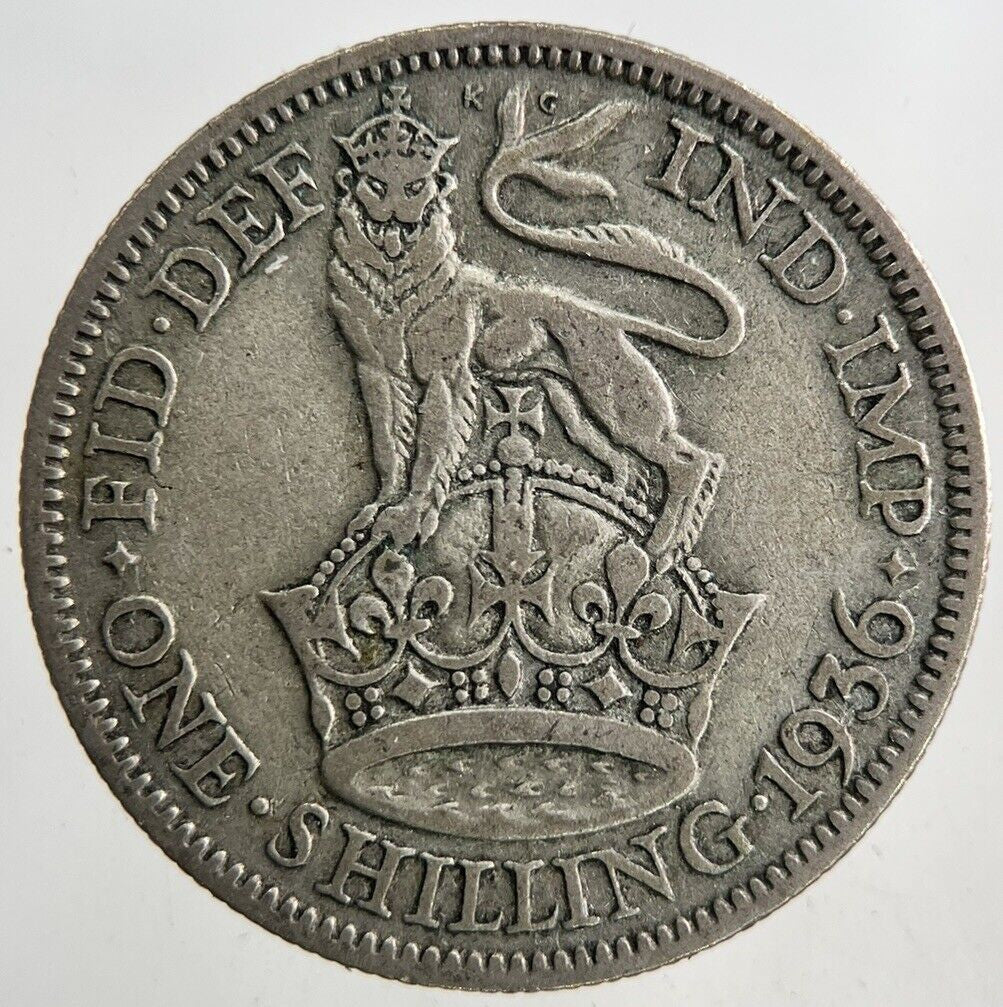1936 George V One Shilling Silver Coin | Fine Collectable Grade