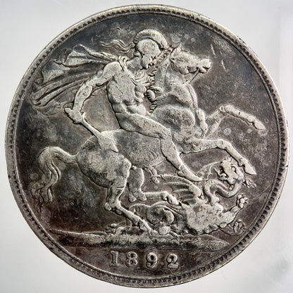 1892 Victoria Crown Silver Coin | Fine Collectable Grade | a223