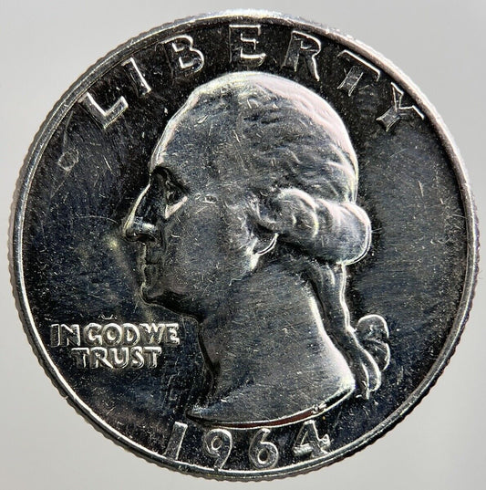 1964 US American Quarter Silver Coin | Fine Collectable Grade | a262