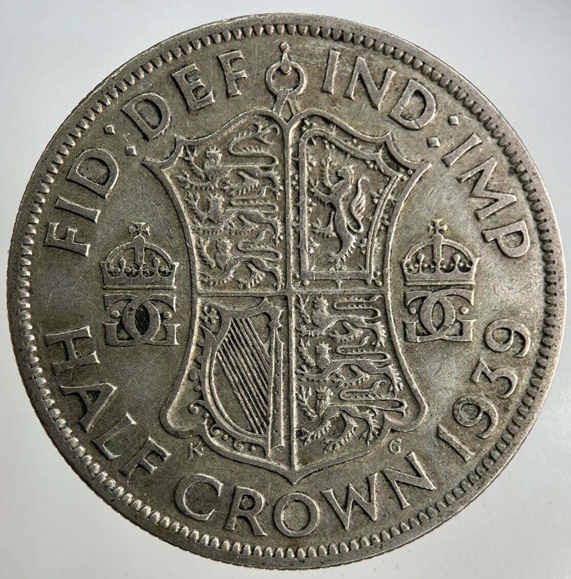 1939 George VI Half - Crown Silver Coin | Fine Collectable Grade